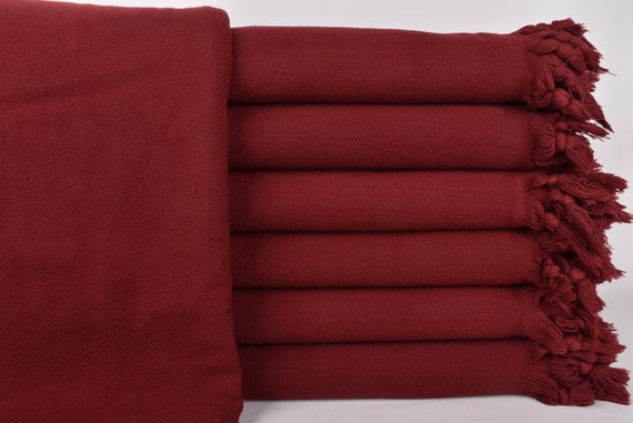 Wedding Gift Blankets Home Decor Blanket Burgundy Throw Chevron