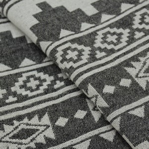 Kilim Throw Turkish Kilim Patterned Throw Large Blanket 75x83 Organic Cotton Towel, Bed , Table Cover Bedspread Black Throw Yrm-Jkrl-Pk image 5