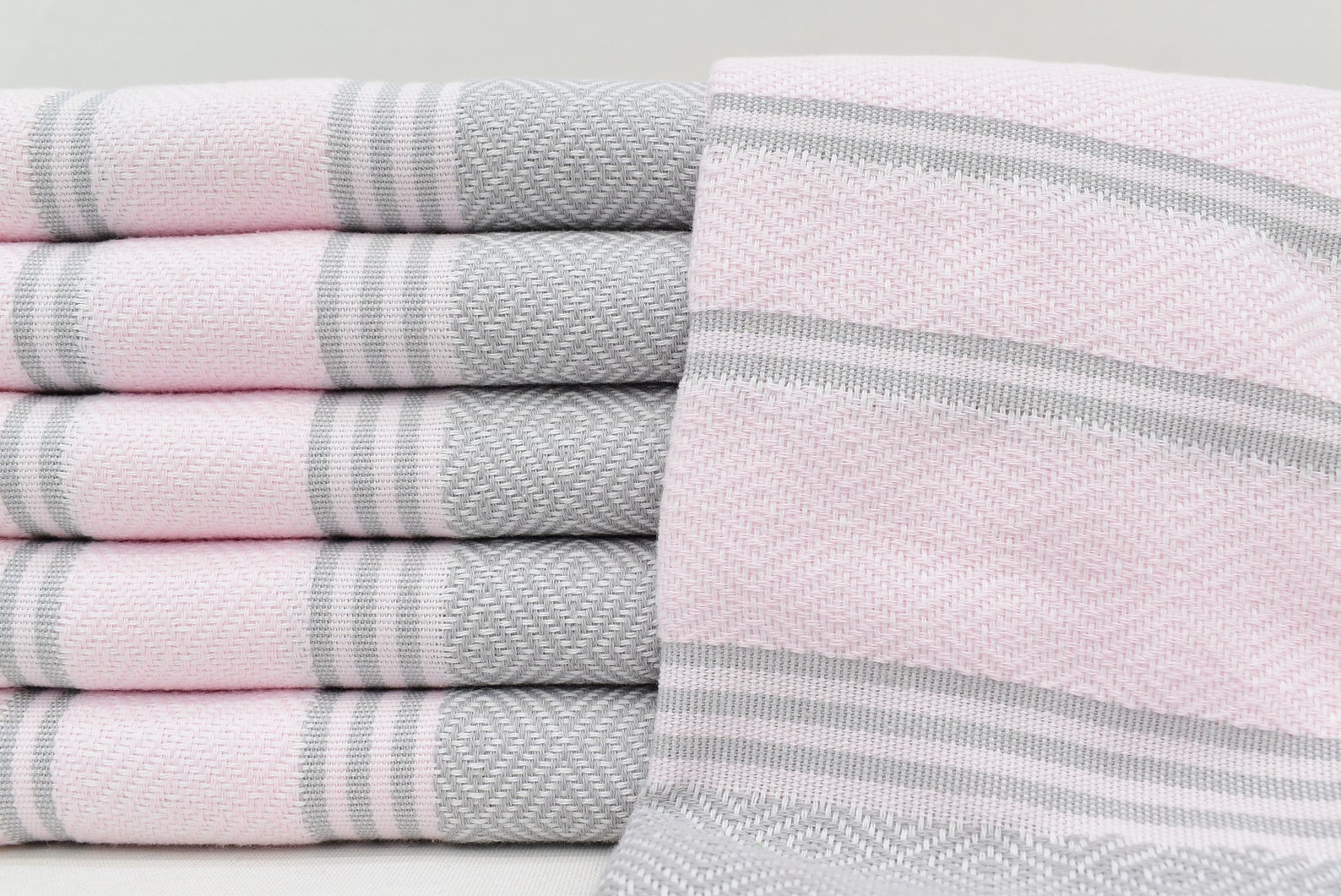 Pink Turkish Hand Towel 18x40 Head Towel Etsy