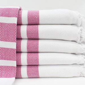 Fuchsia Turkish Towel, Herringbone Towel,40x70,Beach Towel, Bath Towel,Wedding Gift Towel, Gift Towel,Pool Towel, Peshtemal Towel Bll-Blksrt