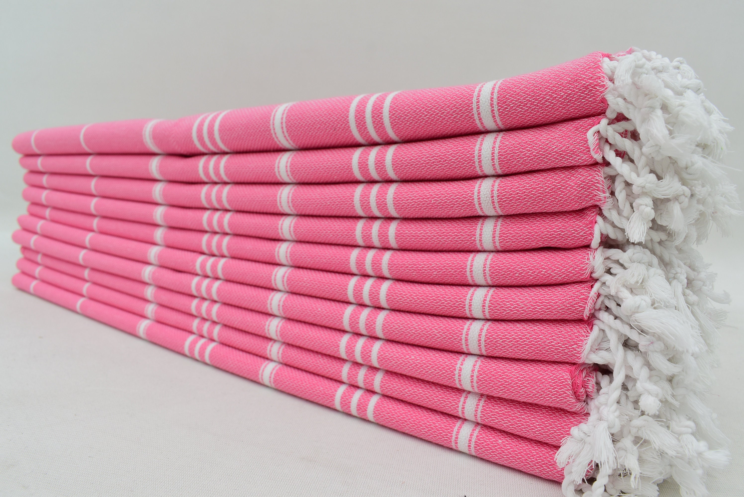 Turkish Hand Towel 24x40 inch Pink Turkish Towel Striped Etsy