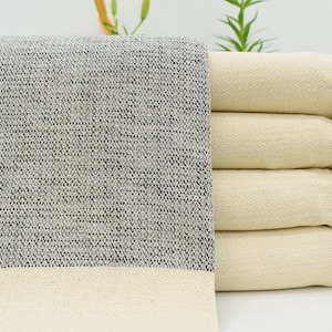 Turkish Towel, Turkish Beach Towel, Peshtemal Towel, Organic Cotton Towel, Table Cloth Towel, 40x70, Gray Towel, Pool Towel  Iso-Kfks