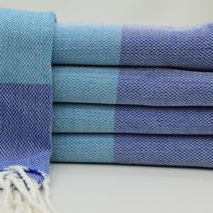 Sax Blue and Turquoise Towel 36x70 Towel, Turkish Towels Picnic Towel Bathroom Decor Gift Towel Viscose Towel Wedding Gift 36x70 Bct-Cbn