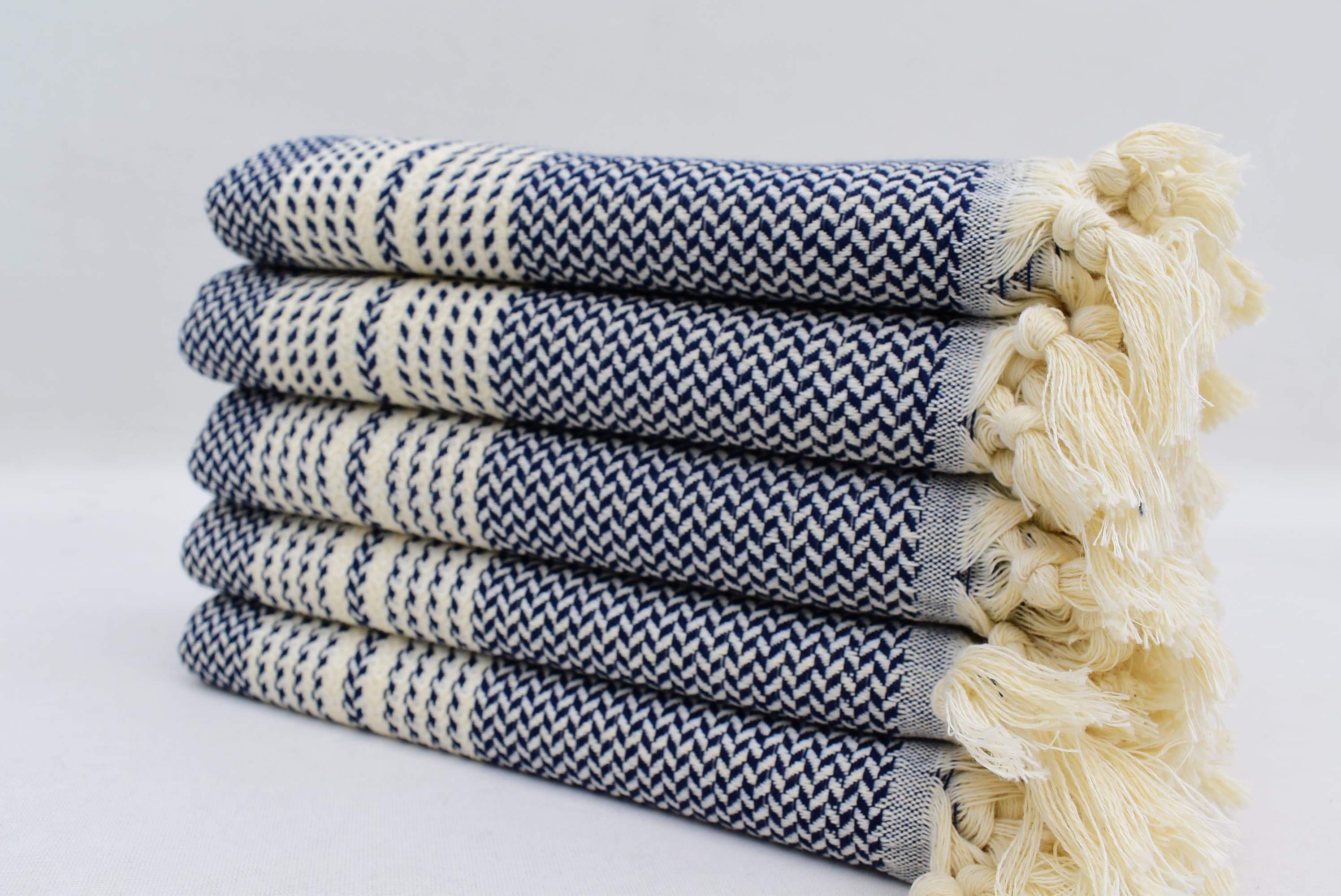 NAVY HAND TOWEL Turkish Hand Towel Small Towelgift Towel Etsy UK