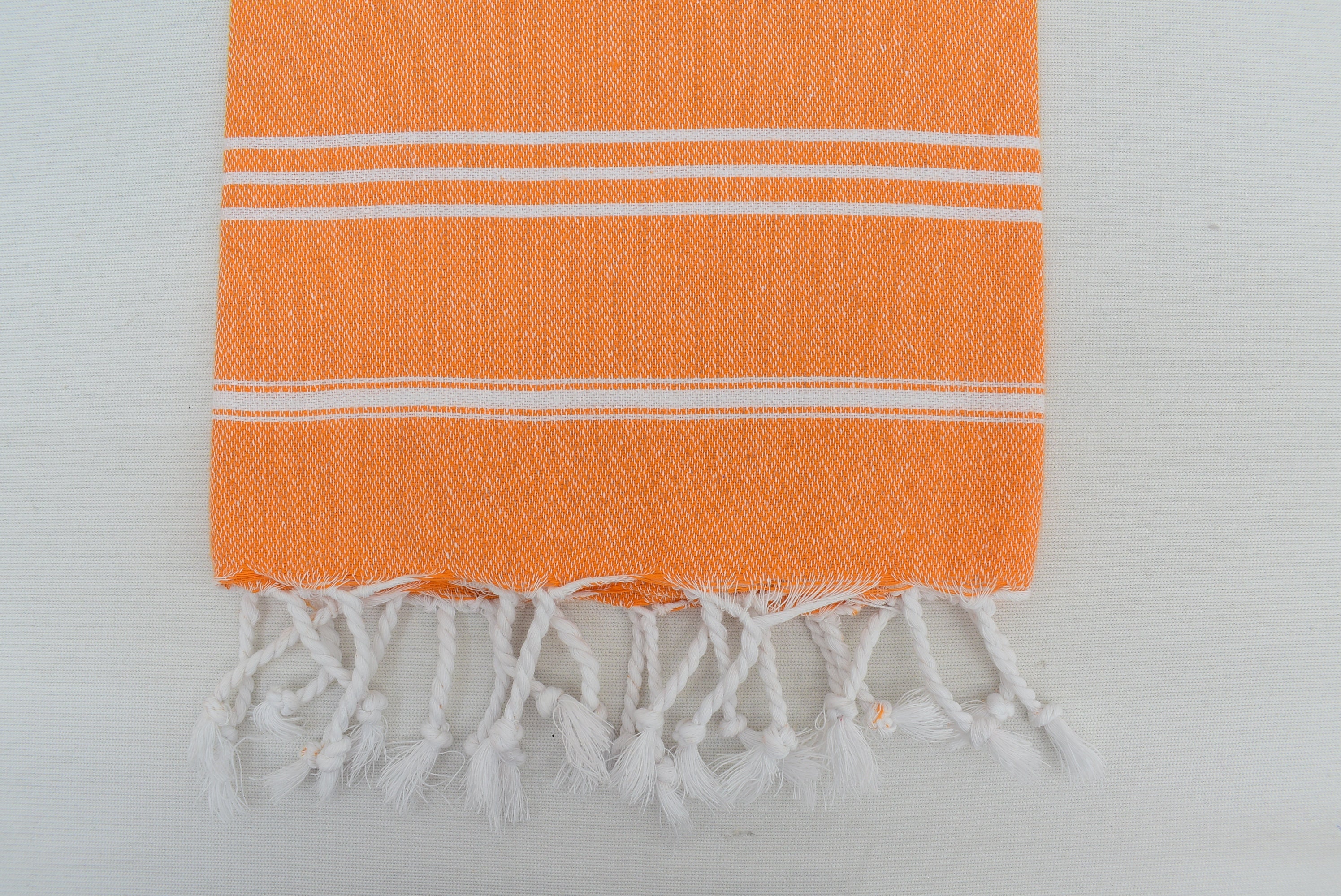 Orange Hand Towel Turkish Hand Towel Tea Towel Kitchen Etsy