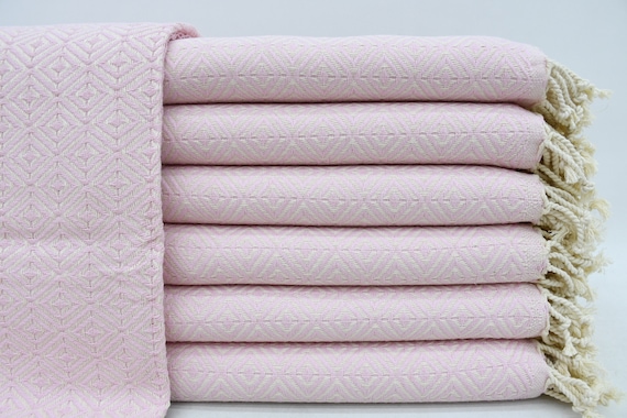 Beach Towel Bridesmaid Towel Turkish Peshtemal Spa Towel Gift Towel Light Pink Towel Diamond Towel 40x63 Bath Towel Iso bykelms Etsy