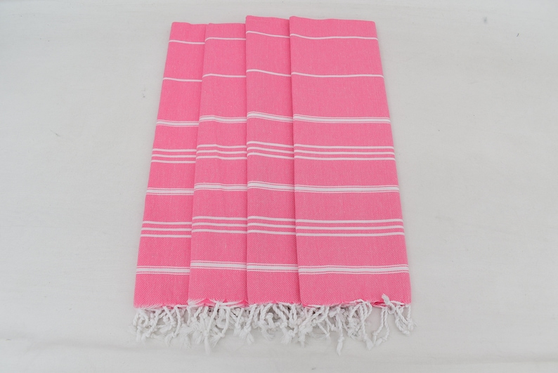 Turkish Hand Towel 24x40 Inch Pink Turkish Towel Striped Etsy