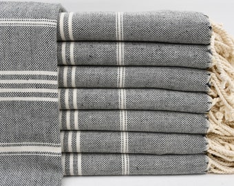 Toalla Peshtemal Turca 100% Algodón | Grande De Playa Y Baño 36x70 | Ligera Y De Secado Rápido | Hencely Colección A Rayas