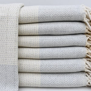 Hand Towel, Kitchen Towel, Turkish Hand Towel, Small Hand Towel, Organic Towel, Dish Towel, Light Gray Towel, 20"x36" Towel, Iso-Nfs-Pshkr