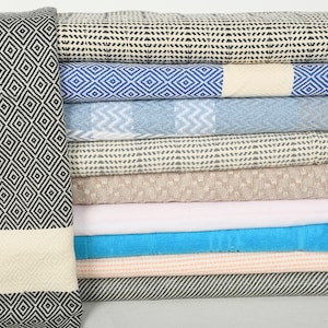 Turkish Towel Hand Towel, Set of 10 Dish Towel, Turkish Tea Towel, Monogram Hand Towel, Organic Cotton Tea Towel,