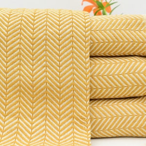 Turkish Blanket, Turkish Beach Blanket, Herringbone Blanket, Mustard Blanket,Organic Blanket,Ultra Soft Blanket 79x90 Blanket Bct-Arrw-Pk