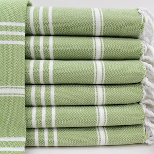 Hand Towel, Turkish Hand Towel,Green Tea Towel,Towel, Kitchen Towel, 24&quot;x36&quot; -60x90 cm, Striped Towel, Dish Towel,Small Towel Bll-Sltn-Pshkr