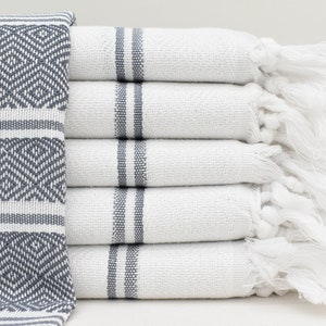 Gray Hand Towel, Turkish Hand Towel, 18&quot;x40&quot;, Head Towel, Bulk Order Towels, Turkish Towel, Kitchen Towel, Dish Towels Bll-CzgElms-Pshkr