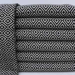 Sarong, Turkish Bath Towel, Organic Cotton Towel, Peshtemal, Chic Shawl, Black Towel, Diamond Design Towel, 40&quot;x63&quot; Bath Towel, Iso-BykElms