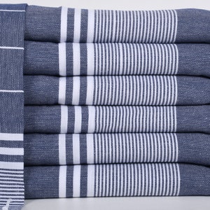 Wedding Gift Towels, Dish Towel, Striped Peshkir, Navy Towel, 24x40 Inches Embroidered Towel, Travel Dishcloth, Wholesale Towel, Gym Napkin