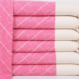 Cotton Dish Towel, Personalized Dish Towel, Pink Towel, Geometric Towel, 18x36 Inches Turkish Towel, Bulk Order Towel, Gift Towel,