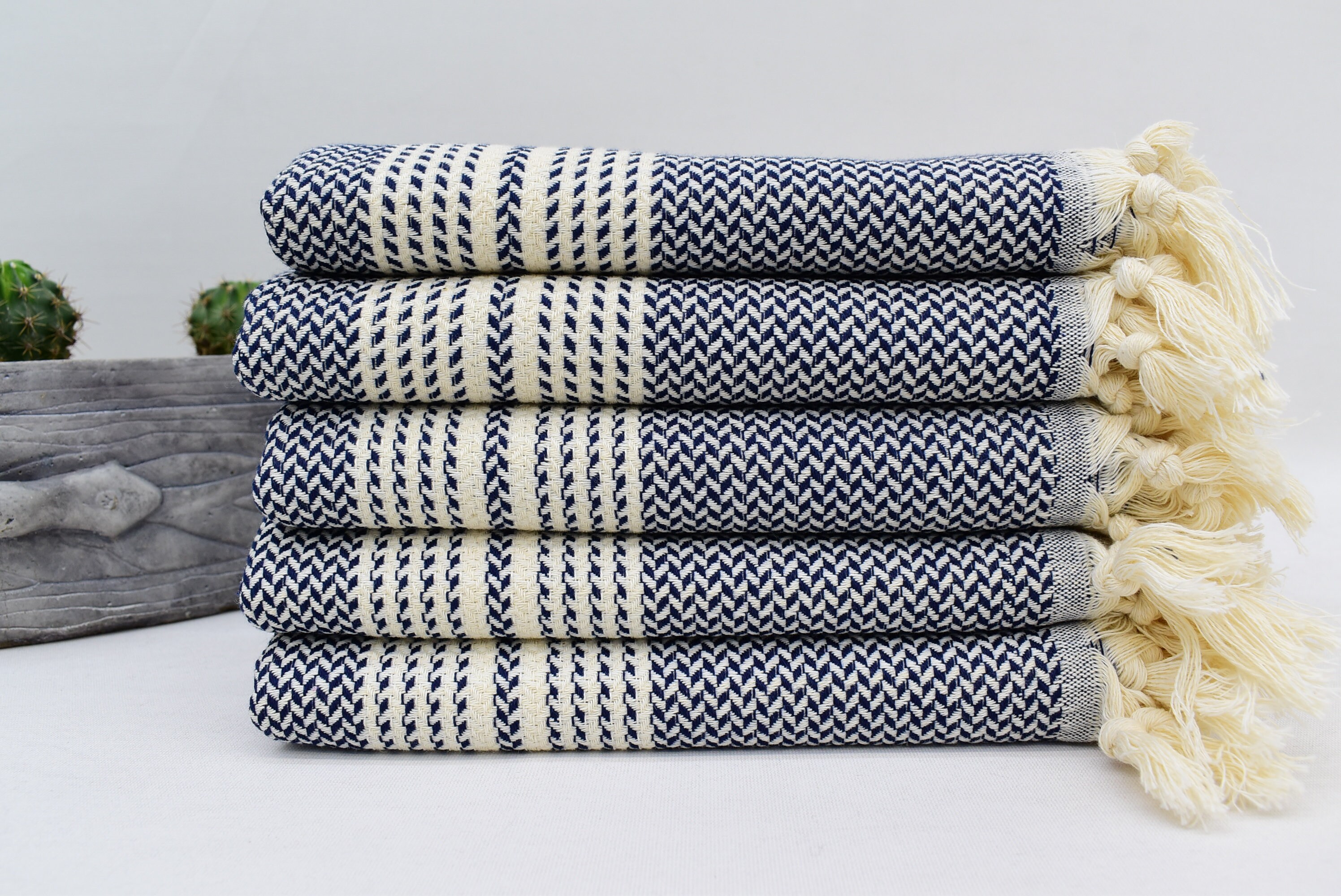 NAVY HAND TOWEL Turkish Hand Towel Small Towelgift Towel Etsy UK