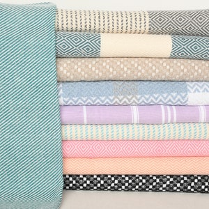 Personalized Dish Towel, Turkish Tea Towel, Turkish Towel Hand Towel, Set of 10 Hand Towel, Organic Cotton Hand Towel,