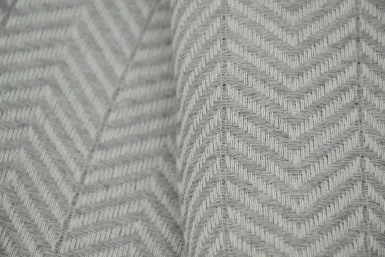 79x90 Light Gray Blanket Zigzag Turkish Blanketlarge - Etsy