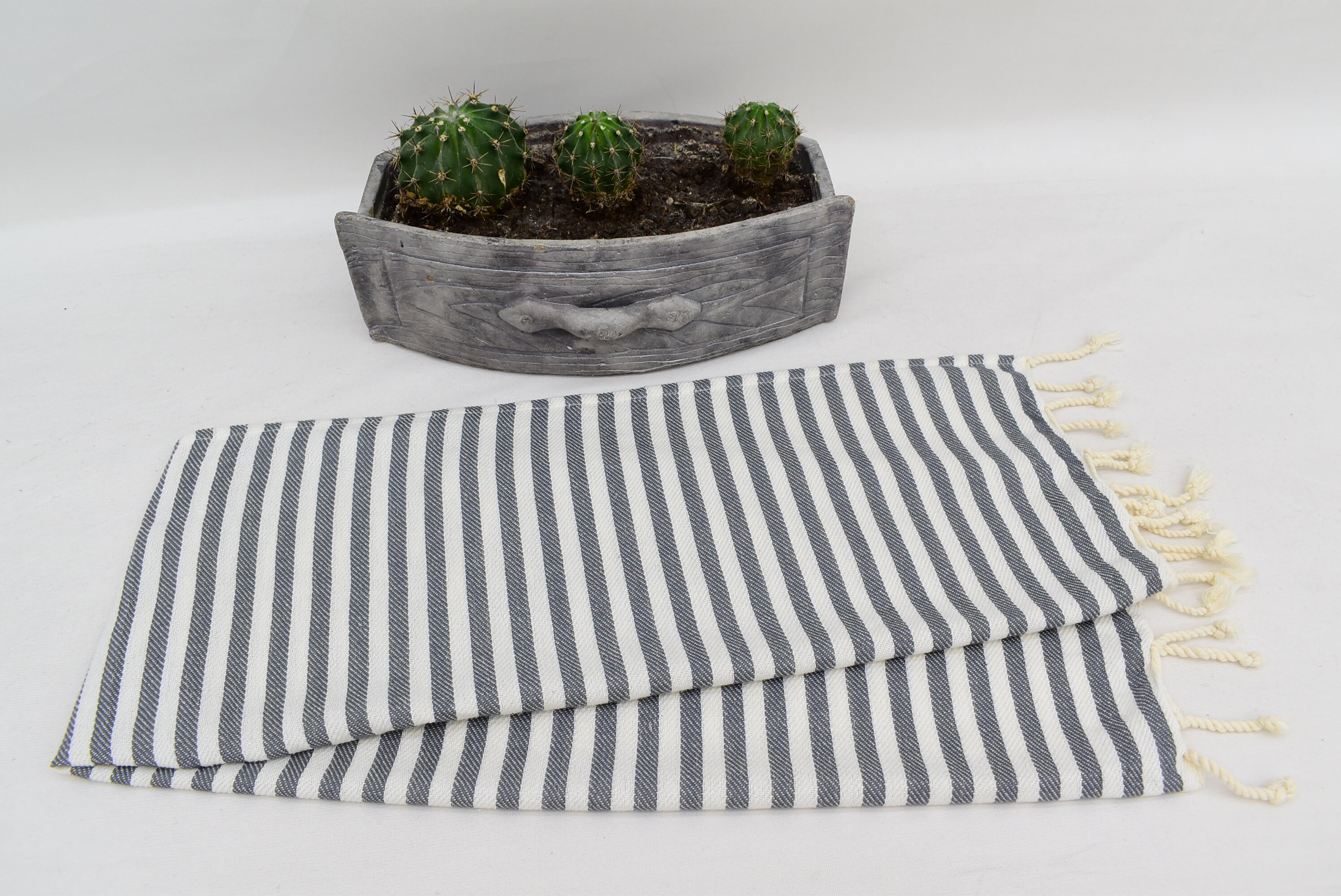 Hand Towel Turkish Hand Towel 18x44 Organic Gray Hand Etsy