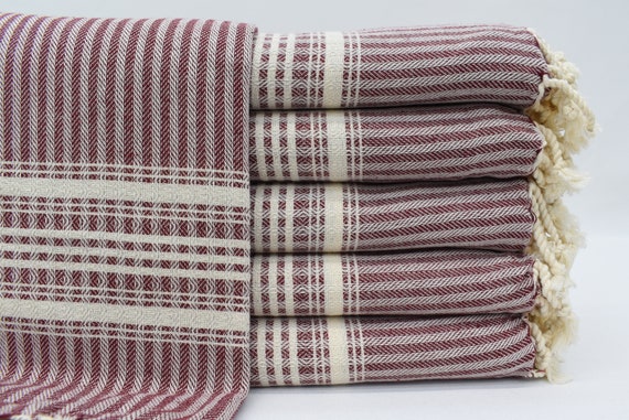 Burgundy Turkish Towel Gift Towel Bridesmaid Towel 40x70 Turkey Beach Towel Bulk Order Towels Decorative Bath Towel Fouta Bll noah Etsy