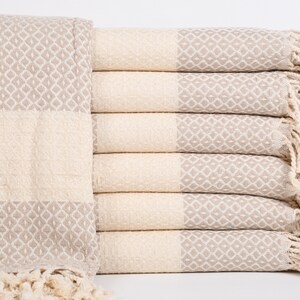 Turkish Towel, Personalized Turkish Towel, Diamond Beige Towel, 40x71 Inches Turkish Towel for Bath, Fitness Towel, Gift Peshtemal,