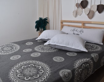 Picnic Blanket, Wedding Gift Blankets, Black Blanket, Ethnic Design Bedspread, 79x87 Inches Wholesale Blankets, Decorative Blanket,