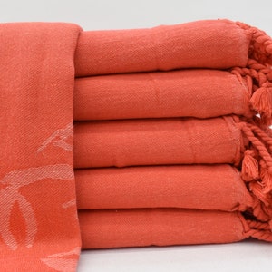 Rode handdoek, decoratieve handdoek, keukenhanddoek, handdoek met kreeftpatroon, Turkse handdoek, 40 x 70 strandlaken, biologische handdoek, badhanddoek, Bll-JcrJpstr