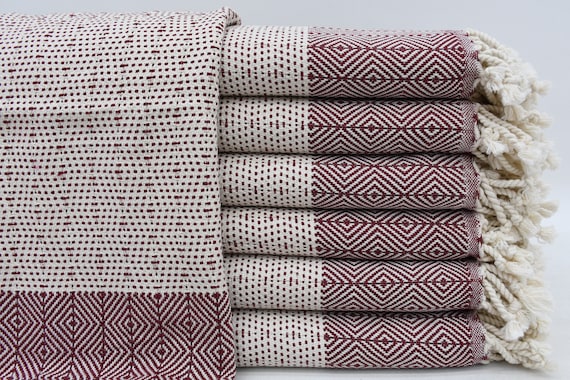 Burgundy Hand Towel Cotton Tea Towel Kitchen Towel Dish -  Canada