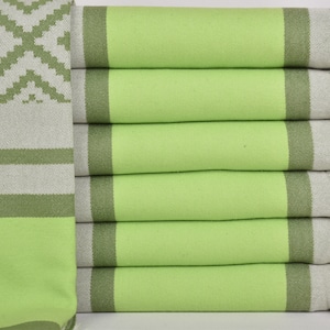 Personalized Turkish Beach Towel, Turkish Towels Beach, Green-Pistachio Green Geometric Towel, 36x69 Inches Monogram Turkish Beach Towel,