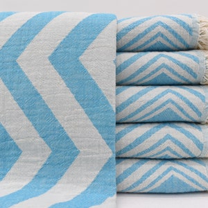 Beach Towel, Turkish Towel 36x70 Organic Cotton Towel, Bath Towel, Turquoise Towel, Chevron Towel, Gift Towel, Travel Towel, Towel Bll-Zkzk