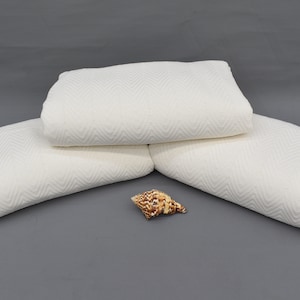 Turkish Blanket ,79x87 inch,Zigzag Towel, Off White Design Turkish Bed Blanket, Blanket, Wedding Blanket, Picnic Blanket,Bedcover Iso-Dml-Pk image 7