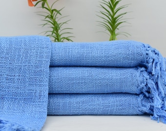 Turkish Blanket, Organic Blanket, Throw Blanket, Beach Blanket, Bedding Blanket, Bedspread, 55x79 Picnic Towel, Pool Towel  Iso-SW-Pk