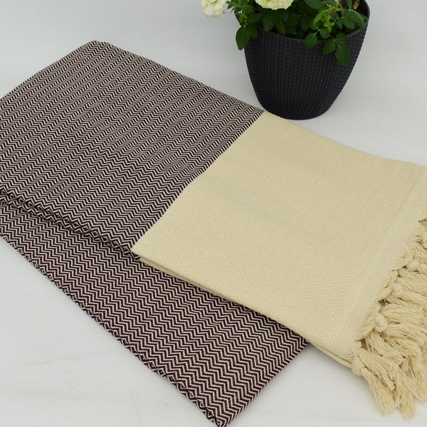 Turkish Blanket,Organic Blanket,200x240 cm,Beach Blanket,Throw Blanket,Bedding Blanket,Bedspread,Burgundy Blanket,78" x 95"  Bct-Crmn-Pk