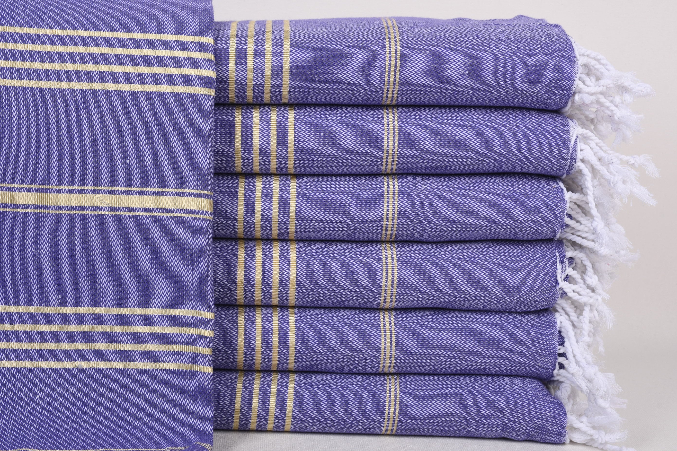 Purple and gold towels sale