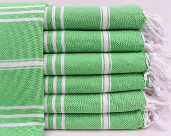 Hand Towel, Turkish Hand Towel, 24"x40", Wedding Gift Towel, Green Hand Towels, Small Towel, Dish Towel, Kitchen Towels Bll-Sltn-Pshkr