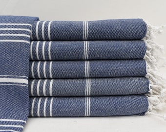 Navy Turkish Towel, Wedding Gift Towel,Beach Towel, 40x70, Towel, Bulk Order Towels, Handwoven Towels, Bath Towel, Pool Towel Bll-Sltn