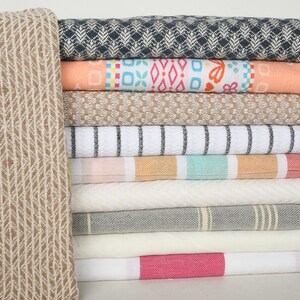 Set of 10 Hand Towel, Monogram Hand Towel, Organic Cotton Tea Towel, Turkish Tea Towel, Personalized Gifts, Turkish Towel,