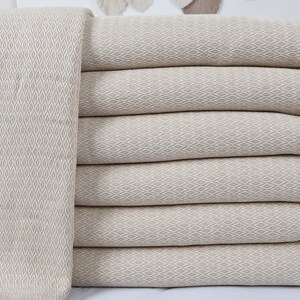 Turkish Throw Blanket, Wedding Gift Blankets, Diamond Bedcover, 79x95 Inches Couch Cover, Light Beige Turkey Blanket, Pilates Bedcover,