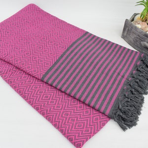 Organic Blanket, Beach Blanket, Turkish Blanket, Throw Blanket, Bedding Blanket, Bedspread,  79x102 Large Blanket Iso-Atl-Pk