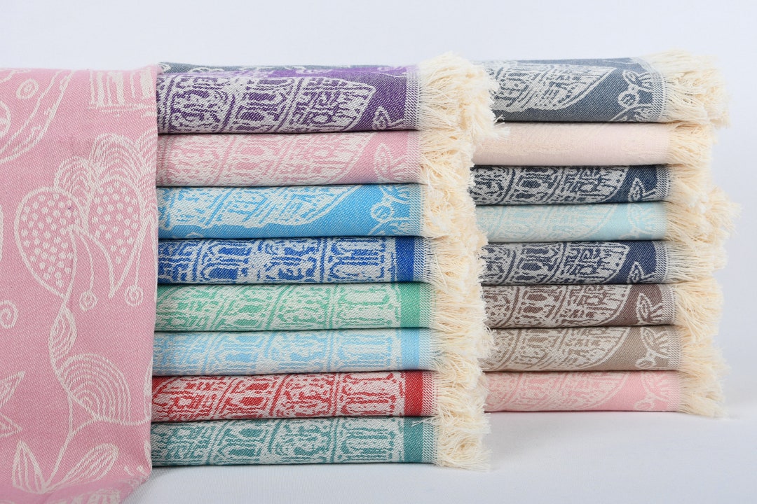 Face Towel, Small Towel, Hand Towel, Italian Symbols Patterned