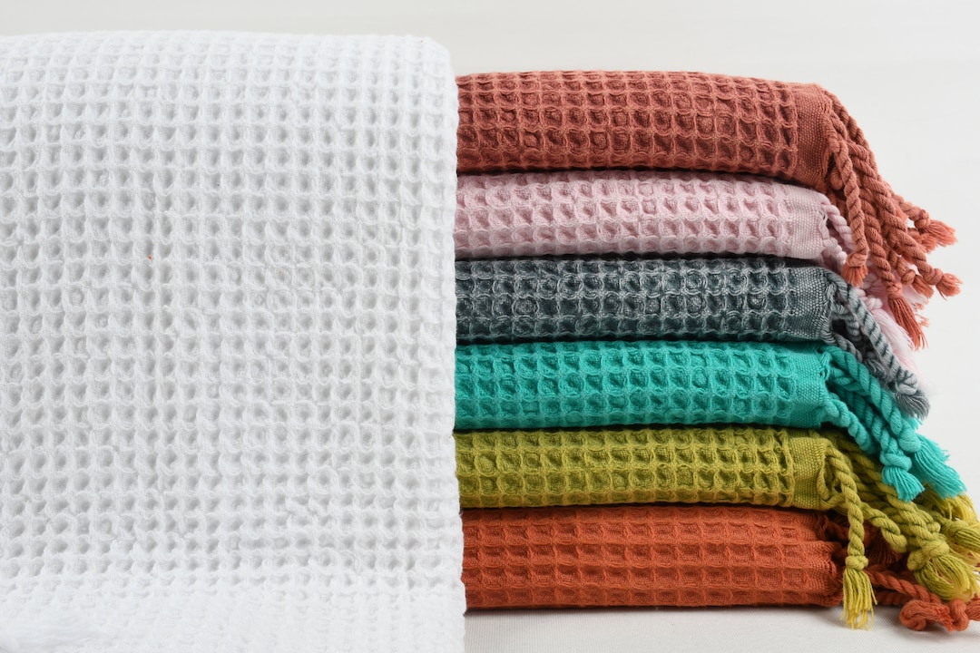 Personalizable Towel, Turkish Towel, Bath Towel, Waffle Peshtemal ...