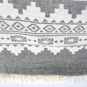Turkish Blanket, Throw Blanket, Winter Blanket, Kilim Bedspread, 79x87 Inches Cotton Bedspread, Table Cover, Turkey Throw, image 4