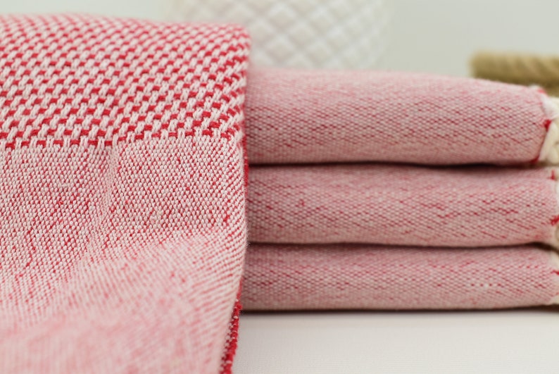 Red Turkish Hand Towel 26x46 Turkish Towel Dish Towel Kitchen Etsy