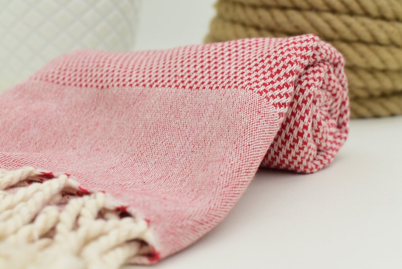 Red Turkish Hand Towel 26x46 Turkish Towel Dish Towel Kitchen Etsy