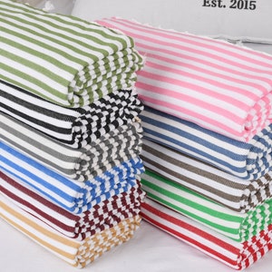 Turkish Blanket, Large Towel, Home Decor Blanket, Striped Blanket, 75x103 Inches Cotton Bedspread, Table Cover, Bulk Order Throw,