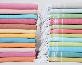 Winter Blanket, Turkish Blanket, Large Towel, Striped Bedspread, 56x91 Inches Cotton Blanket, Shower Curtain, Decorative Blanket,