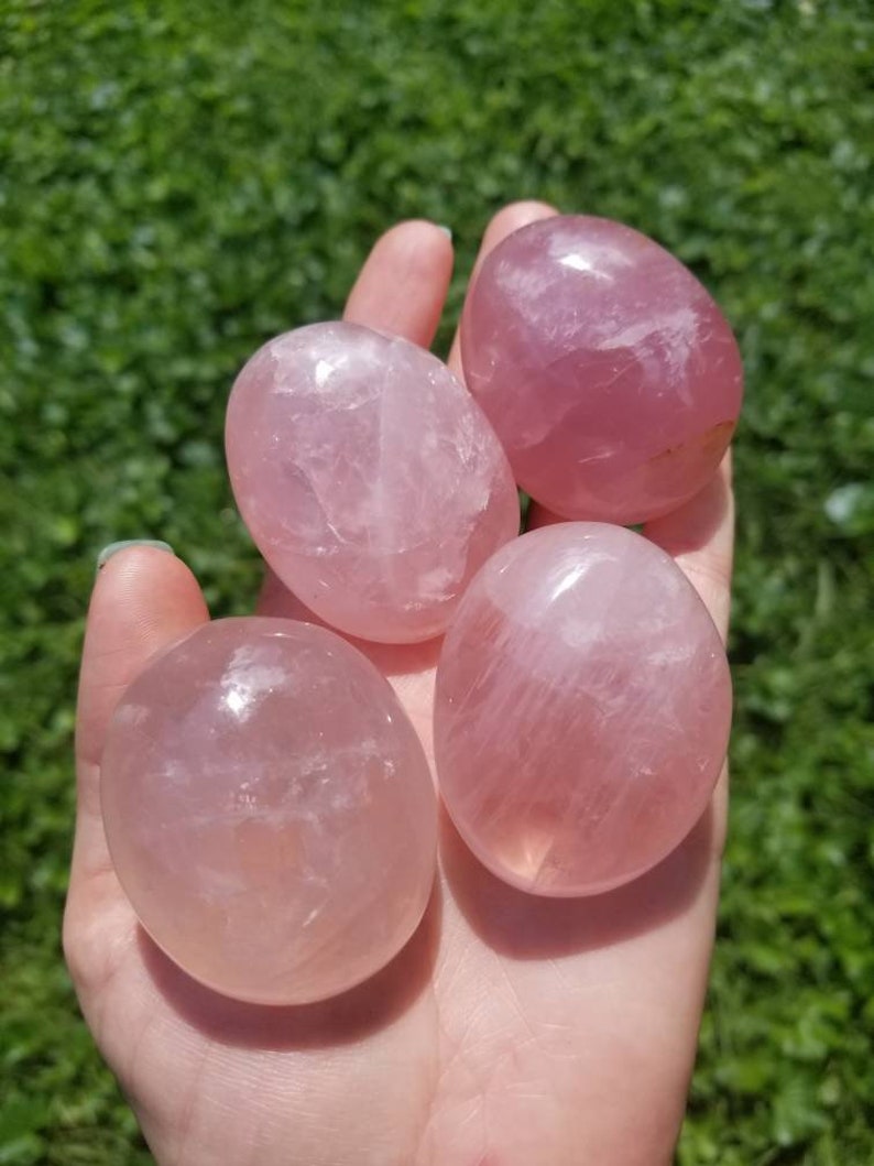 Rose Quartz Palm Stone. Rose Quartz Crystal. Healing Crystals. Etsy