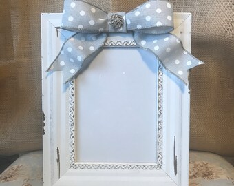 Handmade embellished picture frame 5x7