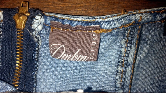 Vintage 90's 1990's Dmbm Jean Dress, Fitted Denim… - image 5
